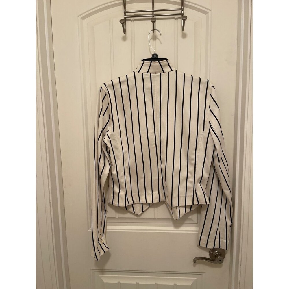 AMERICAN LIVING CROPPED JACKET WOMEN'S SIZE MEDIUM 100% COTTON Wide Stripes
